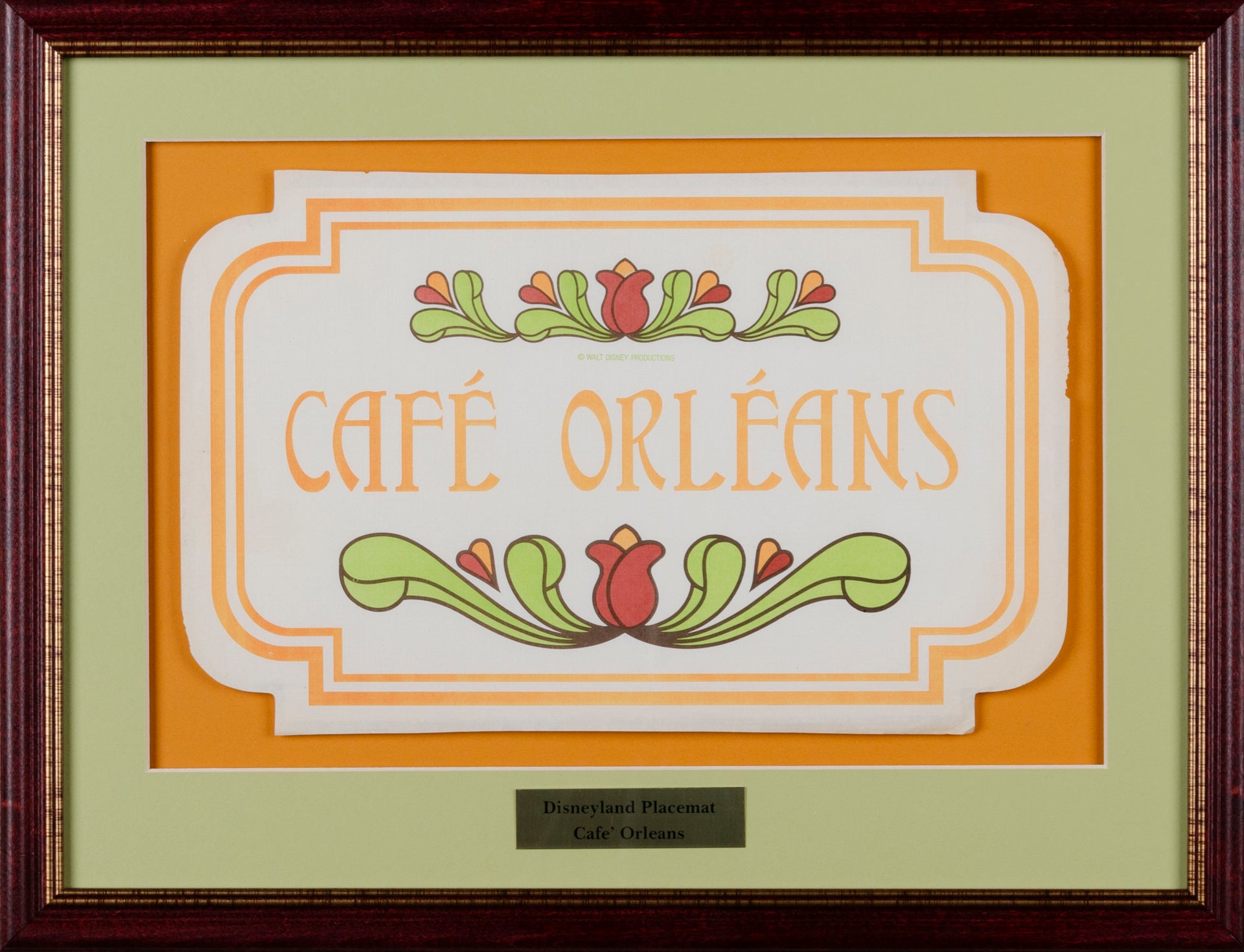 Disneyland Placemat Cafe' Orleans